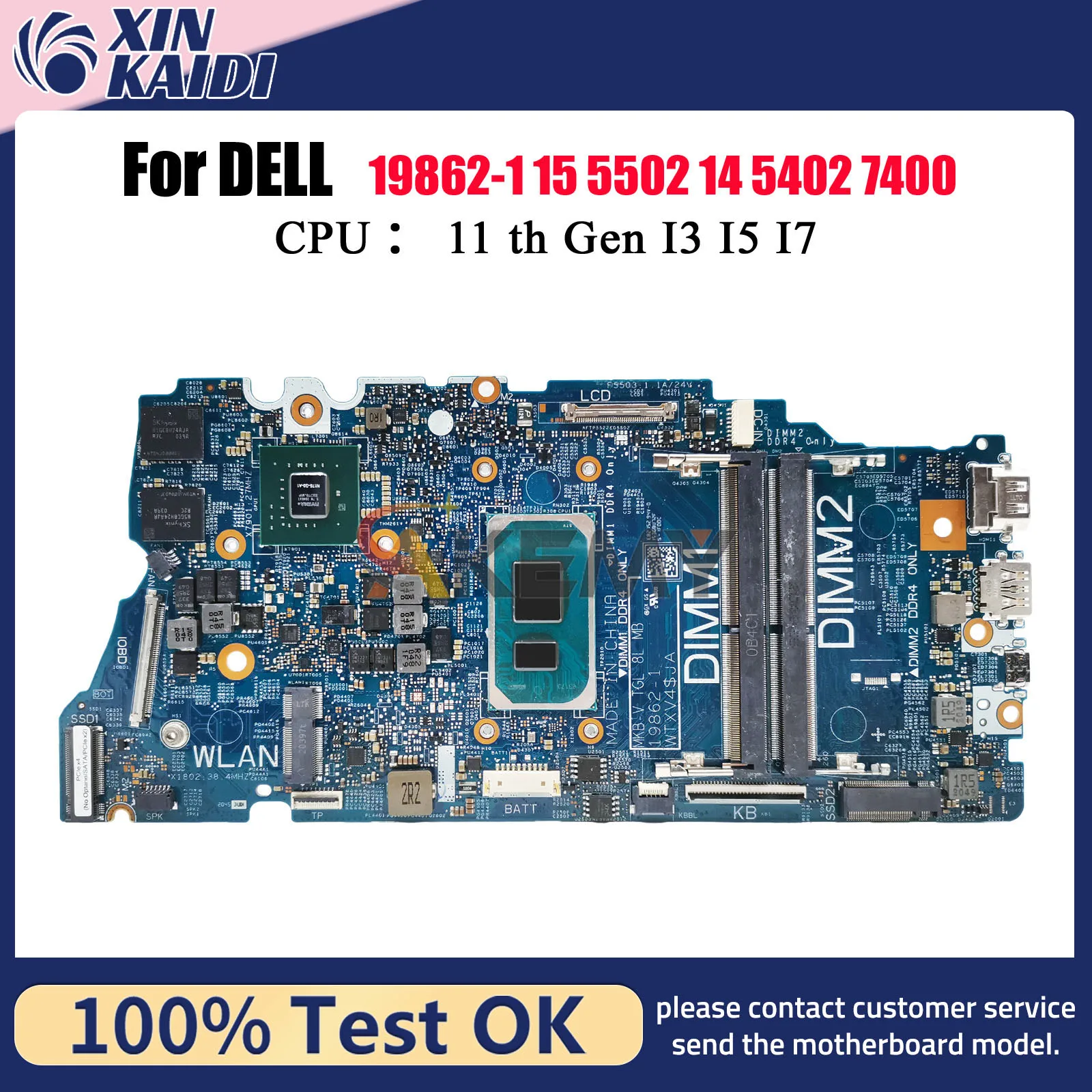 For Dell Vostro 5402 5502 Laptop Motherboard 19862-1 with i3 i5 i7 CPU CN-0G0XMN 04D2JV 0H2F8K 010GRP 100% Fully Tested
For Dell Vostro 5402 5502 Laptop Motherboard 19862-1 with i3 i5 i7 CPU CN-0G0XMN 04D2JV 0H2F8K 010GRP 100% Fully Tested