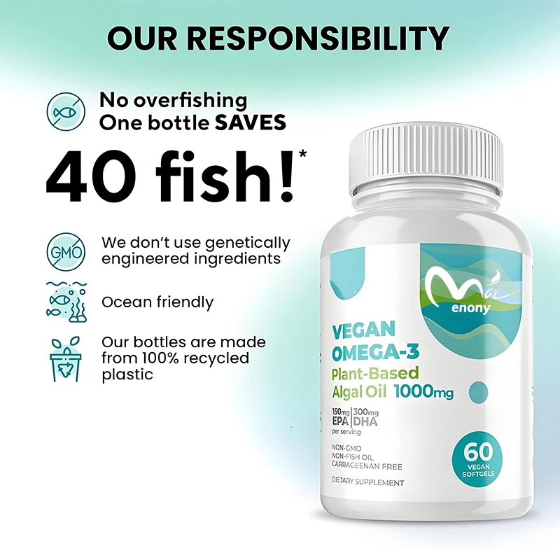 Plant based algal oil 0mega-31000mg vegetarian soft capsules, each containing 150mg EPA and 300mg DHA
Plant based algal oil 0mega-31000mg vegetarian soft capsules, each containing 150mg EPA and 300mg DHA