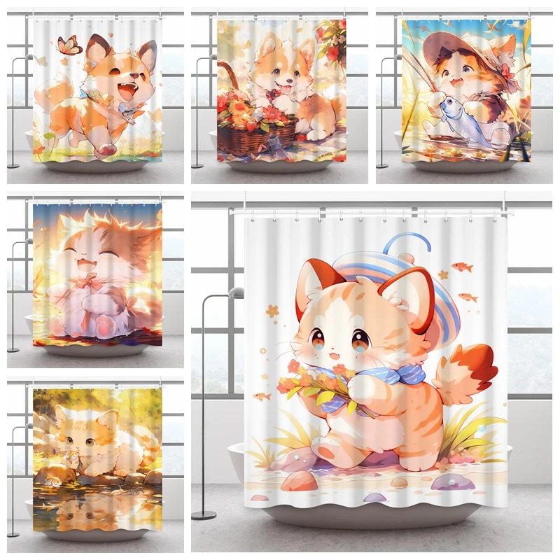Kids Baby Bathroom Shower Curtain AI Cartoon Pet Dog Cat Fishing Butterfly Waterproof Children Fabric Bathroom Decor 180x180
Kids Baby Bathroom Shower Curtain AI Cartoon Pet Dog Cat Fishing Butterfly Waterproof Children Fabric Bathroom Decor 180x180