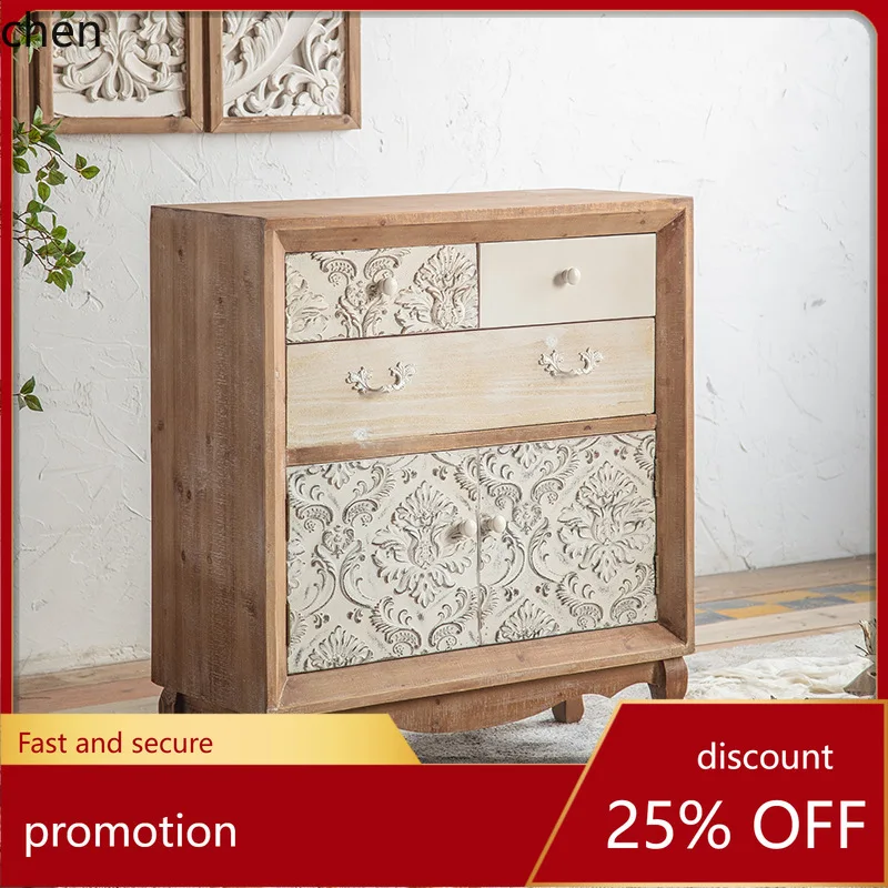 HT Country Retro Carved Storage Cabinet Bedroom Multifunctional Storage Entryway Side Cabinet
HT Country Retro Carved Storage Cabinet Bedroom Multifunctional Storage Entryway Side Cabinet