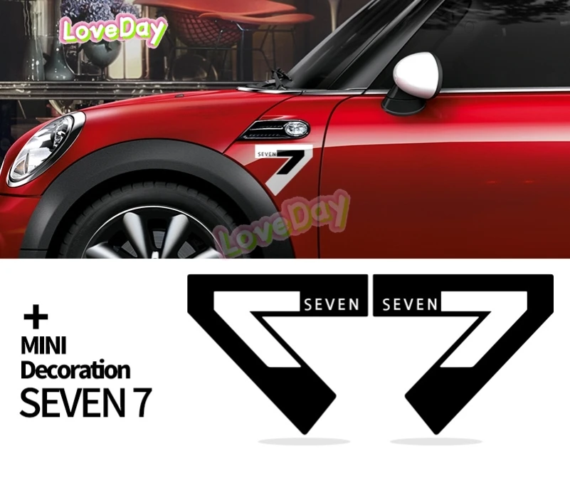 2pcs Mini Car Sticker Cooper Club SEVEN 7 Personalized Decorative Vinyl Auto Sticker Racing Decals Vinilo Aufkleber
2pcs Mini Car Sticker Cooper Club SEVEN 7 Personalized Decorative Vinyl Auto Sticker Racing Decals Vinilo Aufkleber