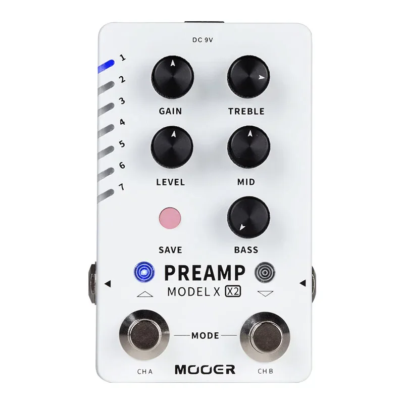 Mooer Preamp Model X2 Preamp Pedal Digital with 14 Preset Save Slot Built-in Cabinet Simulation Guitar Effects Pedal
Mooer Preamp Model X2 Preamp Pedal Digital with 14 Preset Save Slot Built-in Cabinet Simulation Guitar Effects Pedal