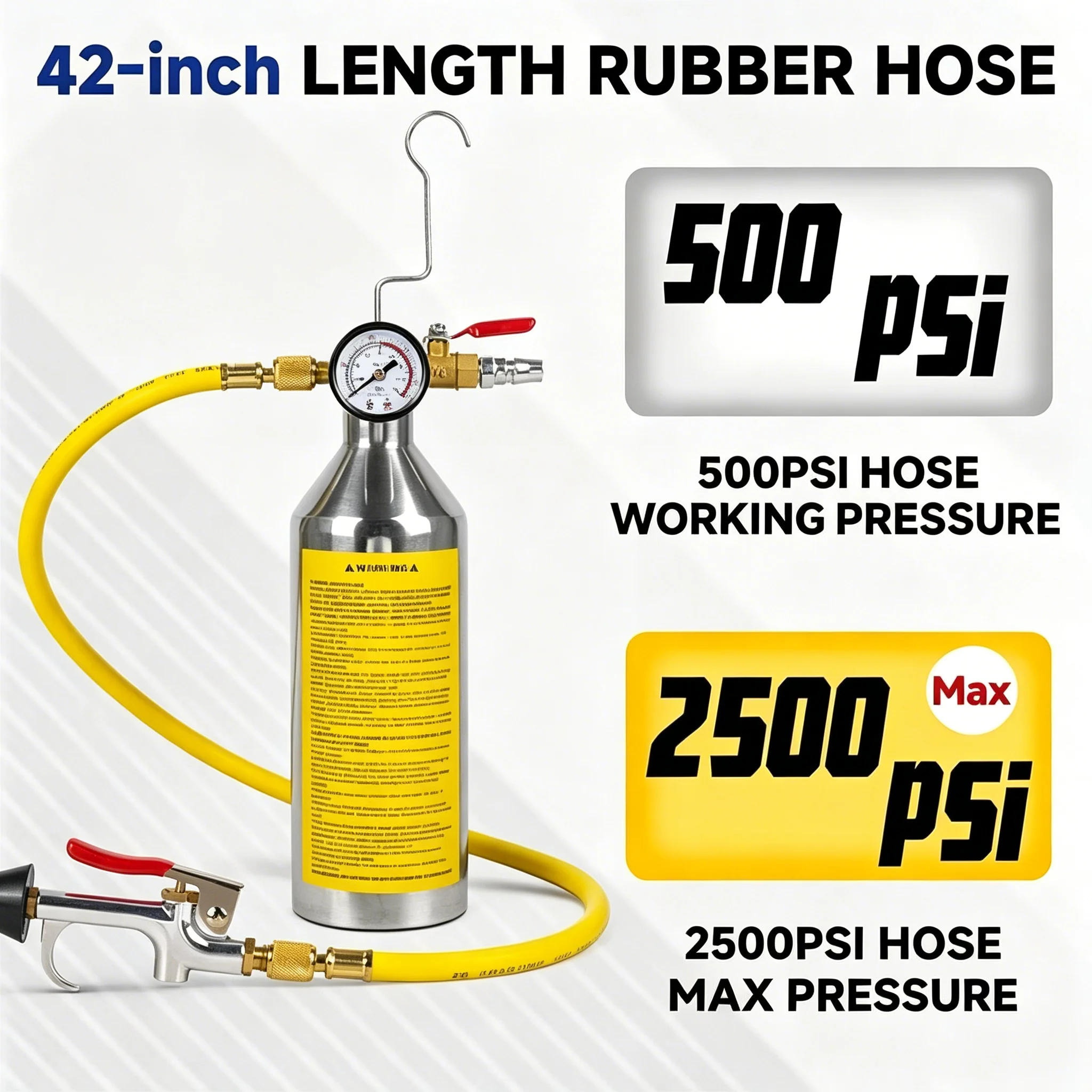 Auto Air Conditioning AC Flush Kit Pipeline Cleaning Tool Set for R134A R12 R22 R404 R410A Systems with 220PSI Can Tool
Auto Air Conditioning AC Flush Kit Pipeline Cleaning Tool Set for R134A R12 R22 R404 R410A Systems with 220PSI Can Tool