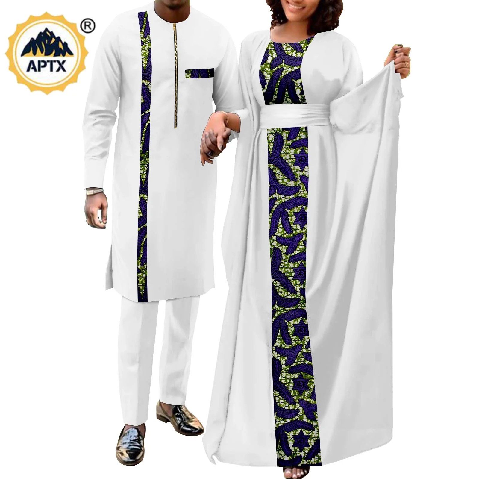 Dashiki African Clothes for Couples Women Ankara Print Loose Long Dresses Matching Men Outfits Long Top and Pants Sets Y22C052
Dashiki African Clothes for Couples Women Ankara Print Loose Long Dresses Matching Men Outfits Long Top and Pants Sets Y22C052