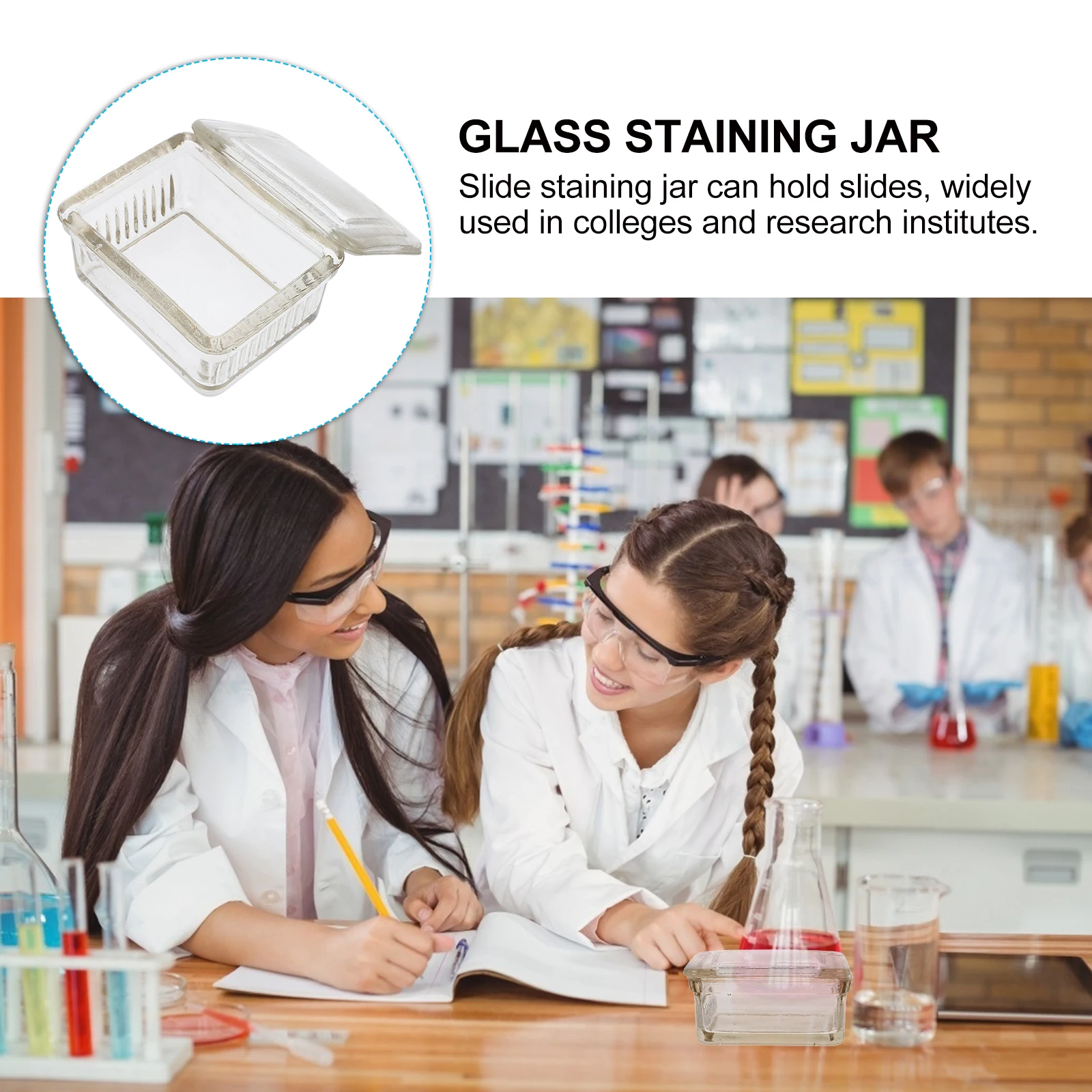 Horizontal Dyeing Tank Microscope Slides Staining Jar Microscopic Jars Coplin Flask
Horizontal Dyeing Tank Microscope Slides Staining Jar Microscopic Jars Coplin Flask