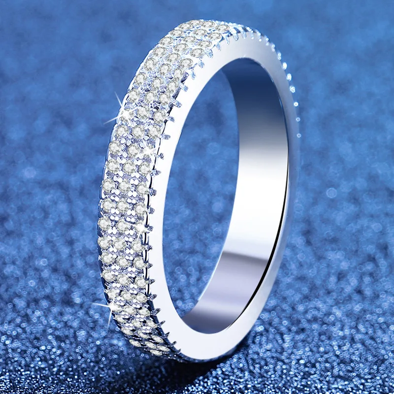 European and American Full Set Moissanite Men's and Women's Rings Platinum PT950 18K Gold Versatile High-end Cuban Hip-hop Ring
European and American Full Set Moissanite Men's and Women's Rings Platinum PT950 18K Gold Versatile High-end Cuban Hip-hop Ring