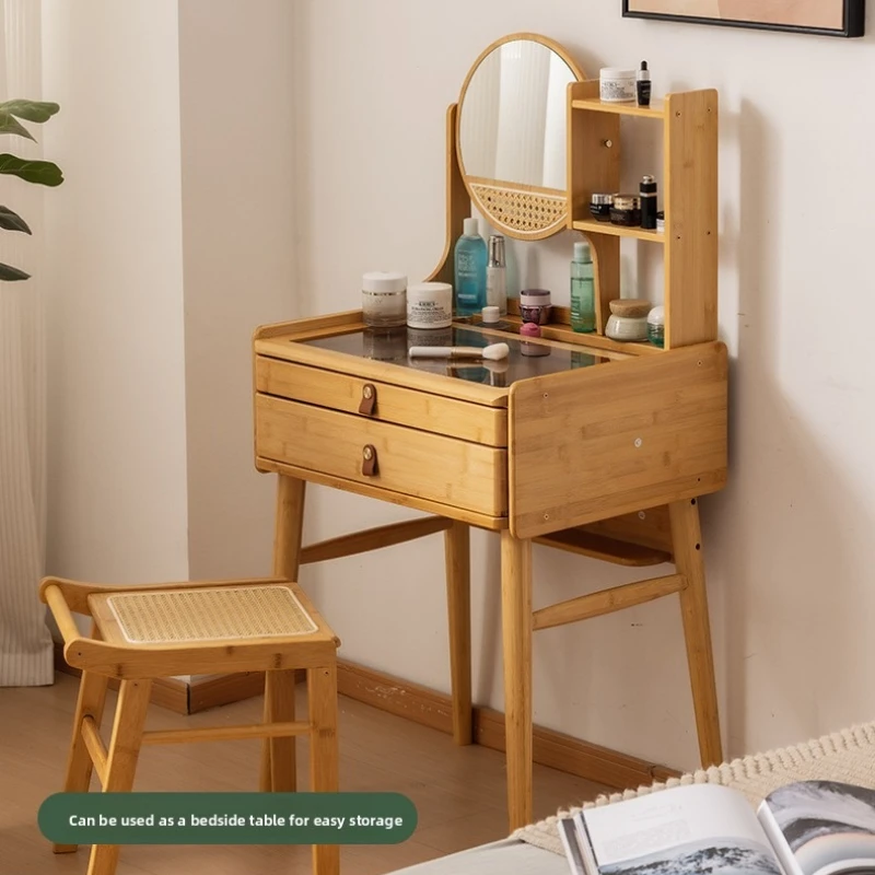 Firm New dresser storage with rack, bedroom small makeup table, simple and high-end feeling with mirror dressing combination
Firm New dresser storage with rack, bedroom small makeup table, simple and high-end feeling with mirror dressing combination