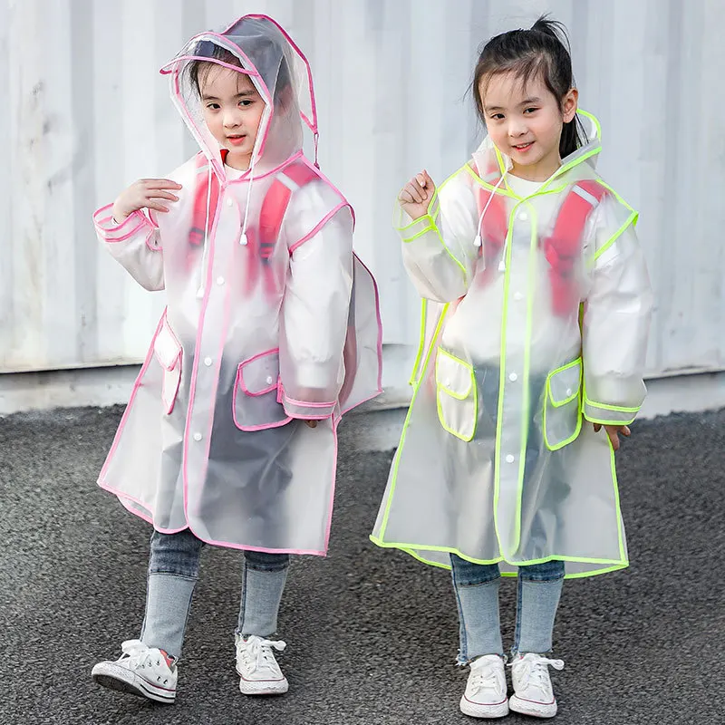 Fashion Children Transparent Girls Boys Raincoat Travel Waterproof Rainwear Kids Can Hold Backpack Rain Coat
Fashion Children Transparent Girls Boys Raincoat Travel Waterproof Rainwear Kids Can Hold Backpack Rain Coat
