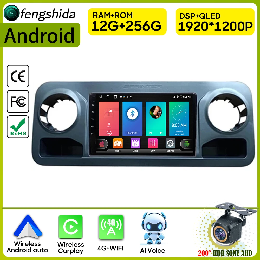 Автомобильный радиоприемник Carplay для Mercedes-Benz Sprinter 907 910-2018, GPS-навигация, Android, автомобильный стерео Мультимедийный Плеер, Wi-Fi, 2din
Автомобильный радиоприемник Carplay для Mercedes-Benz Sprinter 907 910-2018, GPS-навигация, Android, автомобильный стерео Мультимедийный Плеер, Wi-Fi, 2din