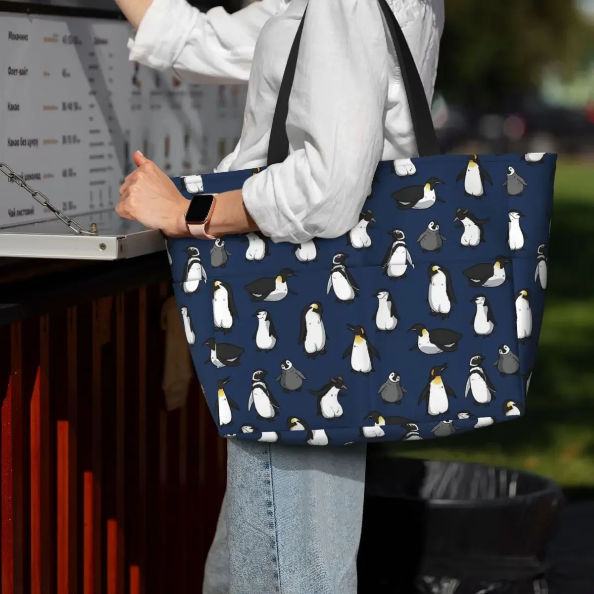 Cute Penguin Pattern (Dark Blue Variant) Beach Tote Bag Sport Gym Yoga Duffle Large Tote Bag Women Travel Bag Fitness bag
Cute Penguin Pattern (Dark Blue Variant) Beach Tote Bag Sport Gym Yoga Duffle Large Tote Bag Women Travel Bag Fitness bag