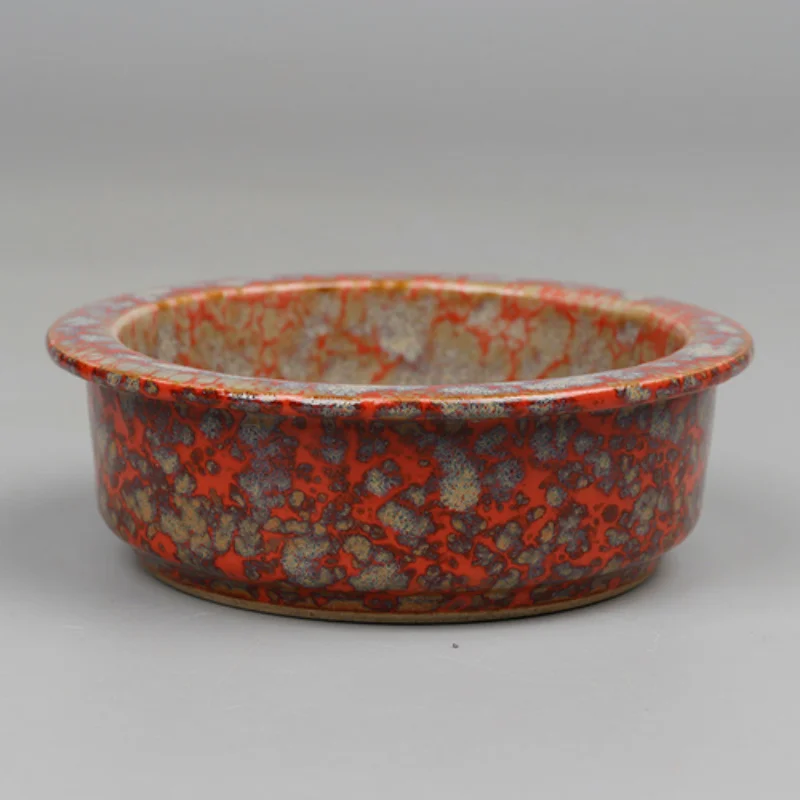 4.7in Miniature Bonsai Pot Antique Chinese Qing Qianlong Red Glazed Flower Pot
4.7in Miniature Bonsai Pot Antique Chinese Qing Qianlong Red Glazed Flower Pot