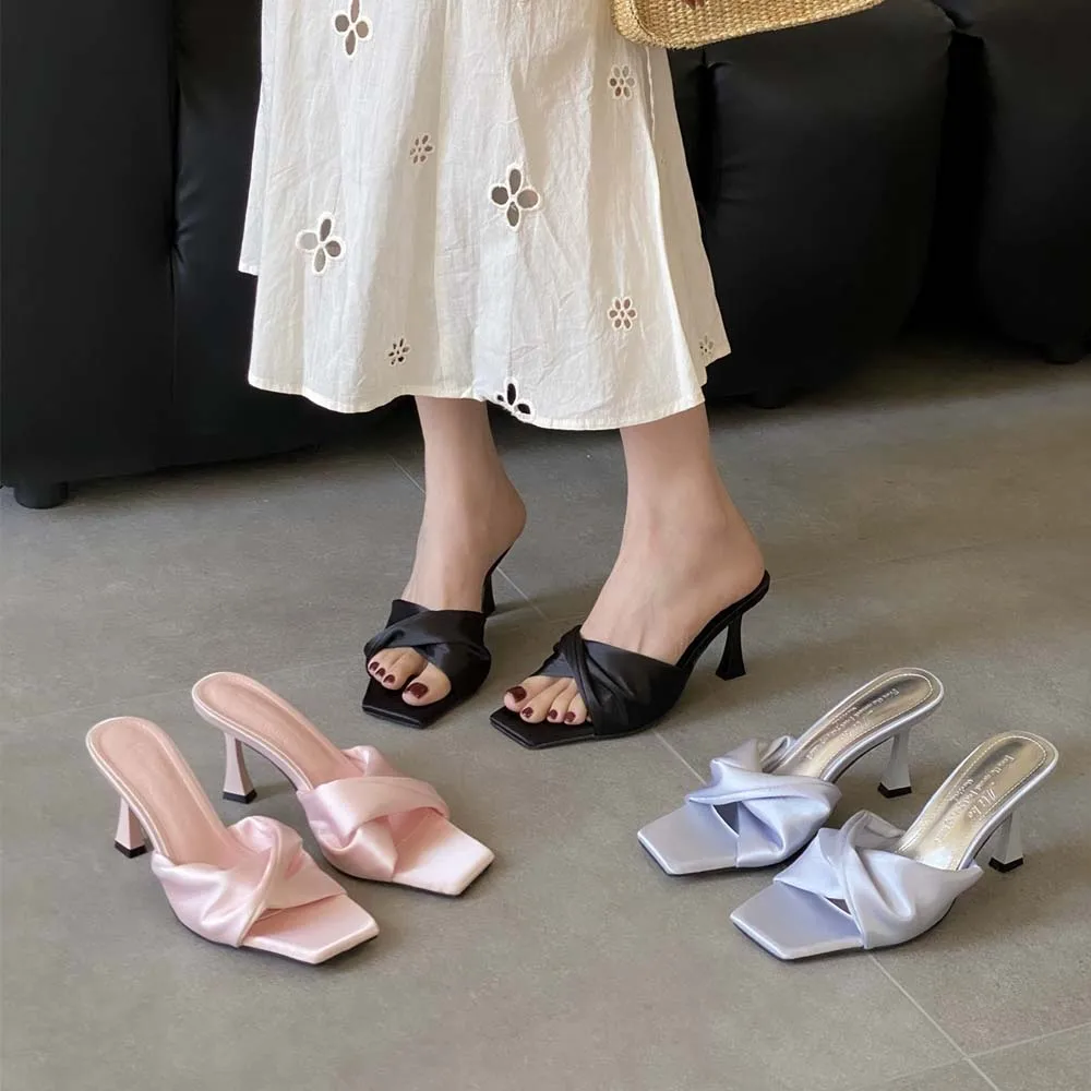 Women's Kitten Heels Mules Slippers Dress Sandals Slip On Shoes Square Open Toe Stiletto Sling back Heels for Party Prom Wedding
Women's Kitten Heels Mules Slippers Dress Sandals Slip On Shoes Square Open Toe Stiletto Sling back Heels for Party Prom Wedding