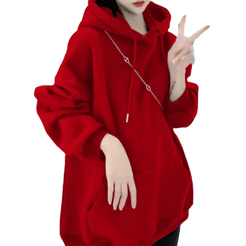 Женская новая осенне-зимняя толстовка 2025 года с длинным рукавом, свободного кроя, утепленная, с капюшоном, универсальная, с начесом и утолщенная
Женская новая осенне-зимняя толстовка 2025 года с длинным рукавом, свободного кроя, утепленная, с капюшоном, универсальная, с начесом и утолщенная