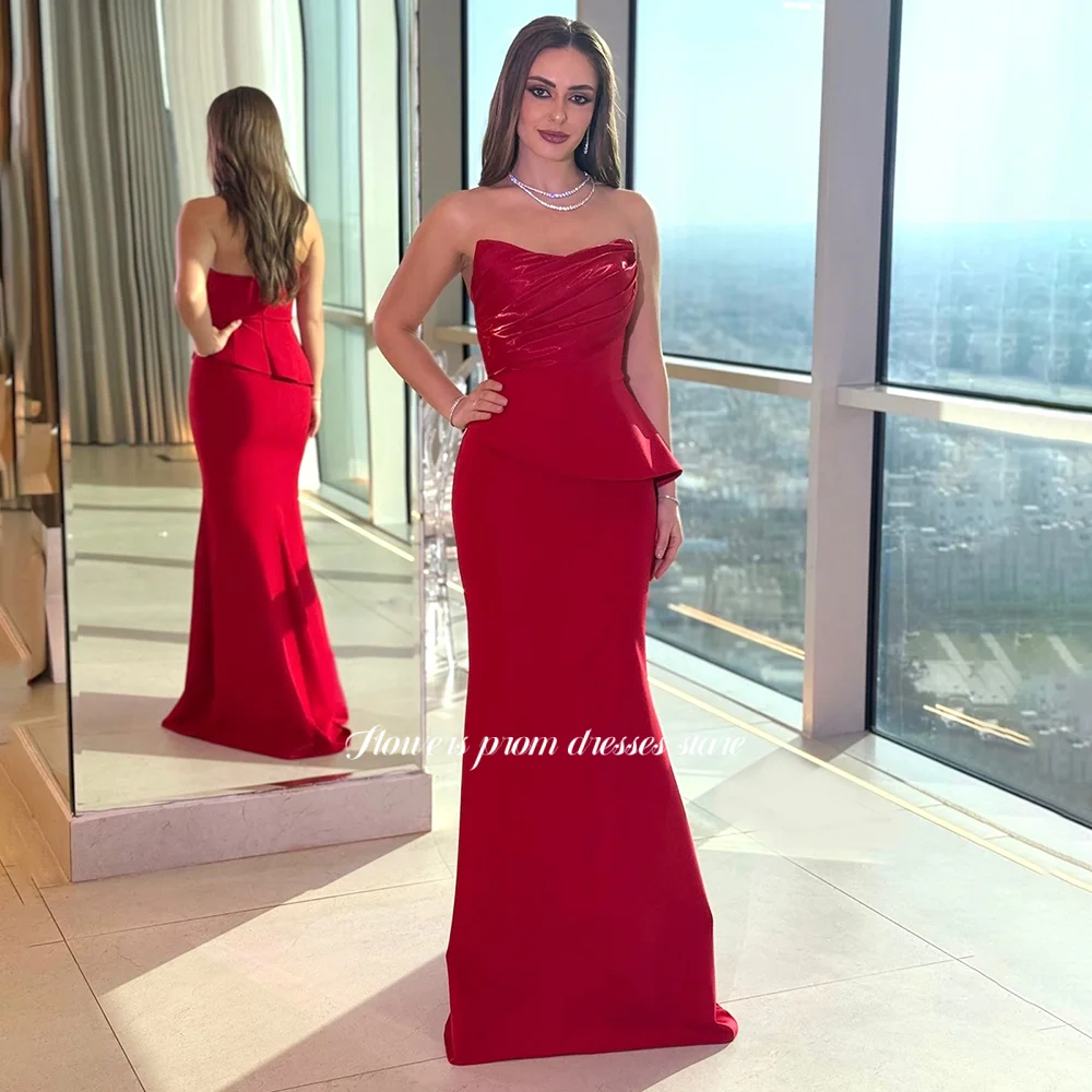 Flowers Red Party Dress Mermaid Evening Dress with Pleats Crepe Prom Dress for Princess فستان سهرة Celebrity Dress Customized
Flowers Red Party Dress Mermaid Evening Dress with Pleats Crepe Prom Dress for Princess فستان سهرة Celebrity Dress Customized