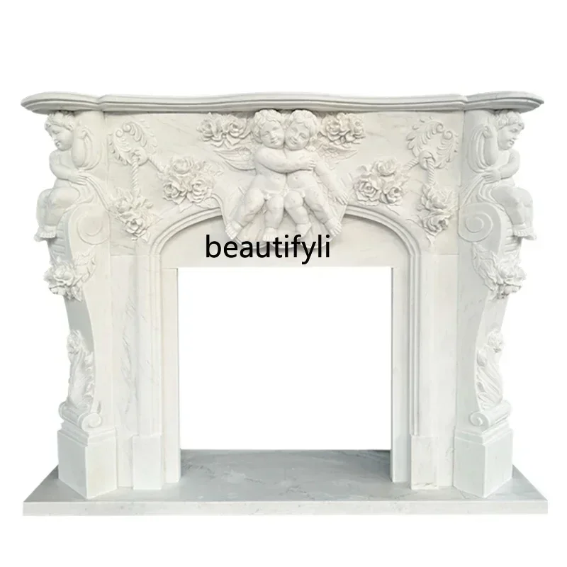 A Marble French Fireplace White Marble Angel Fireplace Villa Living Room Fireplace Decoration
A Marble French Fireplace White Marble Angel Fireplace Villa Living Room Fireplace Decoration