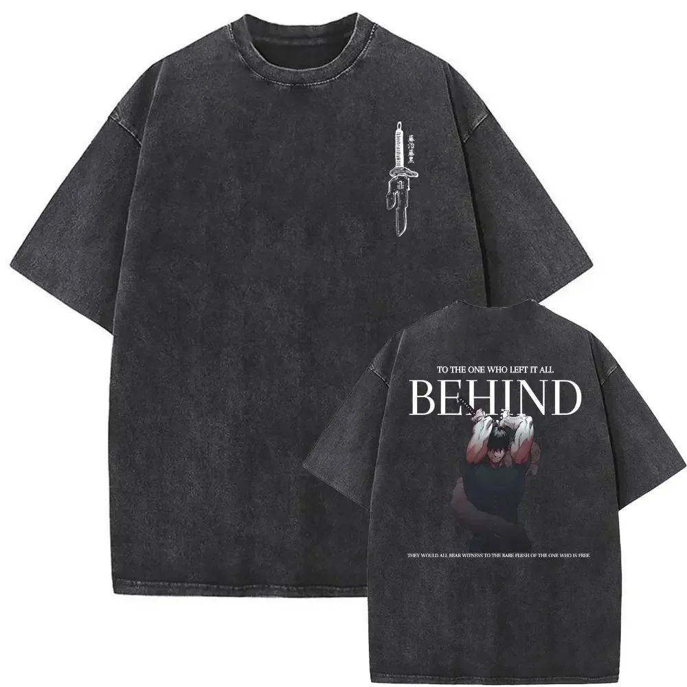 Washed Vintage Anime Jujutsu Kaisen Fushiguro Toji To The One Who Lfft It All Behind T-shirt Men Women Manga Casual Retro Tshirt
Washed Vintage Anime Jujutsu Kaisen Fushiguro Toji To The One Who Lfft It All Behind T-shirt Men Women Manga Casual Retro Tshirt