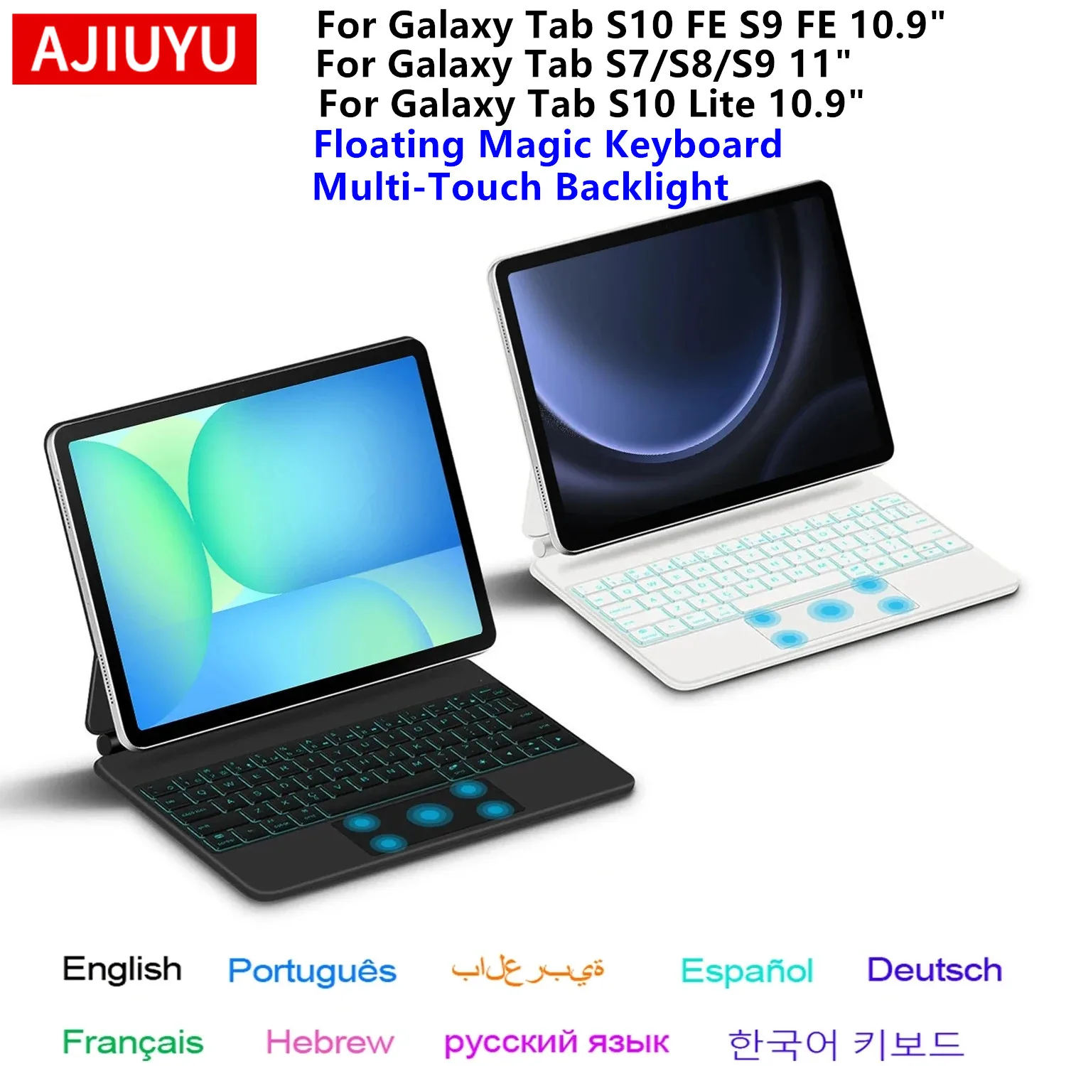 Magic Keyboard for Samsung Galaxy Tab S10 FE / S9 FE / S10 Lite 10.9-Inch Smart Case For Tab S7 S8 S9 11" Floating Stand Cover
Magic Keyboard for Samsung Galaxy Tab S10 FE / S9 FE / S10 Lite 10.9-Inch Smart Case For Tab S7 S8 S9 11" Floating Stand Cover
