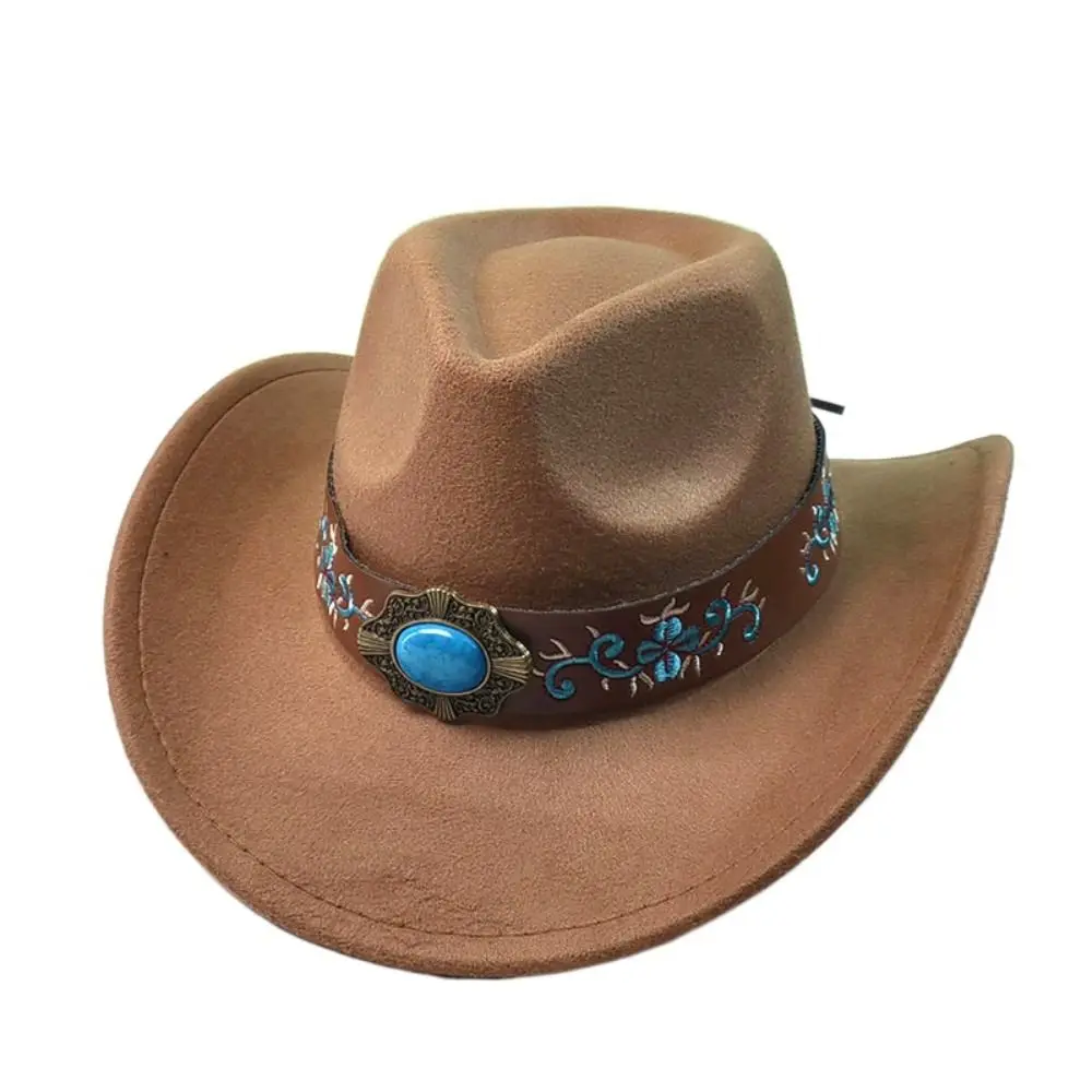 Trendy Embroidery Cowboy Hat Shapeable Wide Brim with Belt Cowgirl Hat Adjustable Breathable Western Hat for Men and Women
Trendy Embroidery Cowboy Hat Shapeable Wide Brim with Belt Cowgirl Hat Adjustable Breathable Western Hat for Men and Women