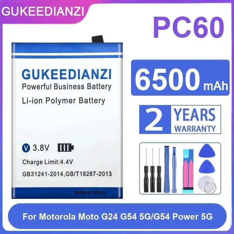 Long Lasting For Motorola Moto G24 G54 5G Power Mobile Phone Battery PC60 6500Mah
Long Lasting For Motorola Moto G24 G54 5G Power Mobile Phone Battery PC60 6500Mah