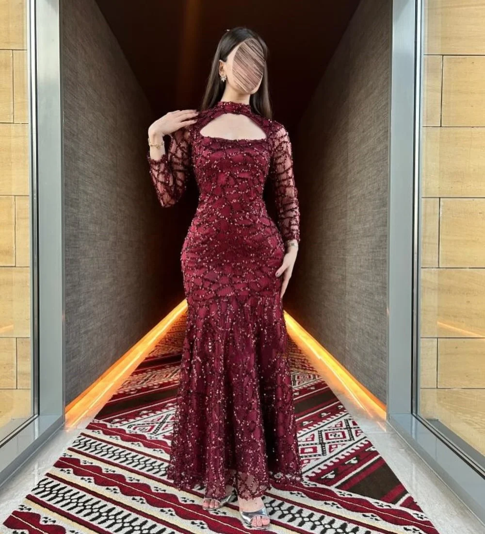 Customized Sparkle Intricate Beading Sequined Pleat Mermaid High Collar Ankle Length Evening Dresses Fashion Sizes Available
Customized Sparkle Intricate Beading Sequined Pleat Mermaid High Collar Ankle Length Evening Dresses Fashion Sizes Available