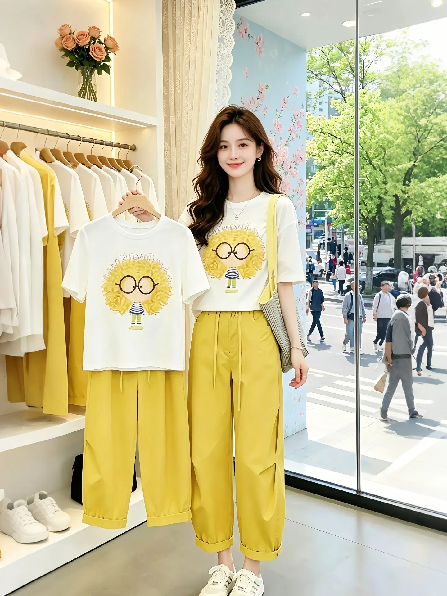Unique Print Short Sleeve T-Shirt High Waist Casual Pants Women's Summer Fashion Set High Waist Breathable Lightweight round ...
Unique Print Short Sleeve T-Shirt High Waist Casual Pants Women's Summer Fashion Set High Waist Breathable Lightweight round ...