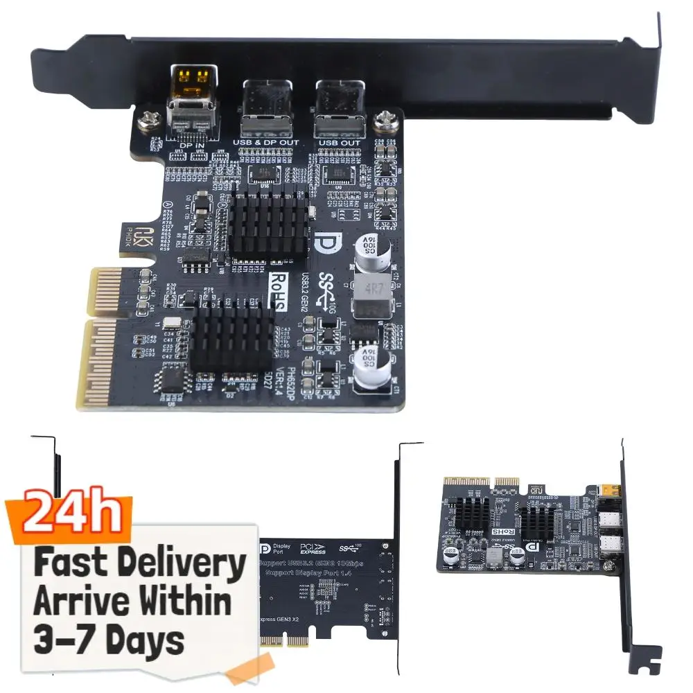 Dual USB-C Port Docking Station ASM3142 Controller TYPE-C Port Monitor Dock Adapter Cards Supports DP Video
Dual USB-C Port Docking Station ASM3142 Controller TYPE-C Port Monitor Dock Adapter Cards Supports DP Video