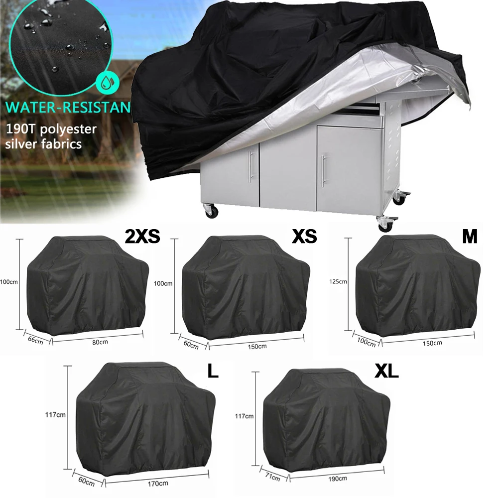 Waterproof 190T BBQ Cover Outdoor Anti Dust Barbecue Grill Cover Rain Protector Heavy Duty BBQ Accessories Black
Waterproof 190T BBQ Cover Outdoor Anti Dust Barbecue Grill Cover Rain Protector Heavy Duty BBQ Accessories Black
