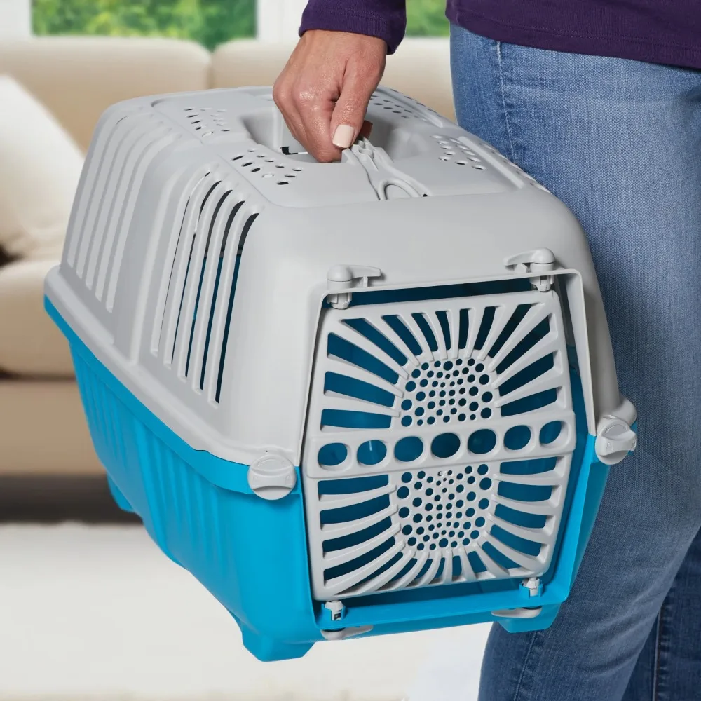 19 inch Travel Pet Carrier for Dog or Cat with Plastic Door, Blue, Durable & Tough Pet Carrier, Easy Assembly
19 inch Travel Pet Carrier for Dog or Cat with Plastic Door, Blue, Durable & Tough Pet Carrier, Easy Assembly