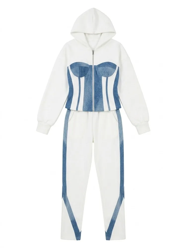 Gymdolphin Women's 2 Piece Tracksuit Hooded Sweatshirt Jacket and High Waist Pants 2026 Casual Split-joint Sports Pant Sets
Gymdolphin Women's 2 Piece Tracksuit Hooded Sweatshirt Jacket and High Waist Pants 2026 Casual Split-joint Sports Pant Sets