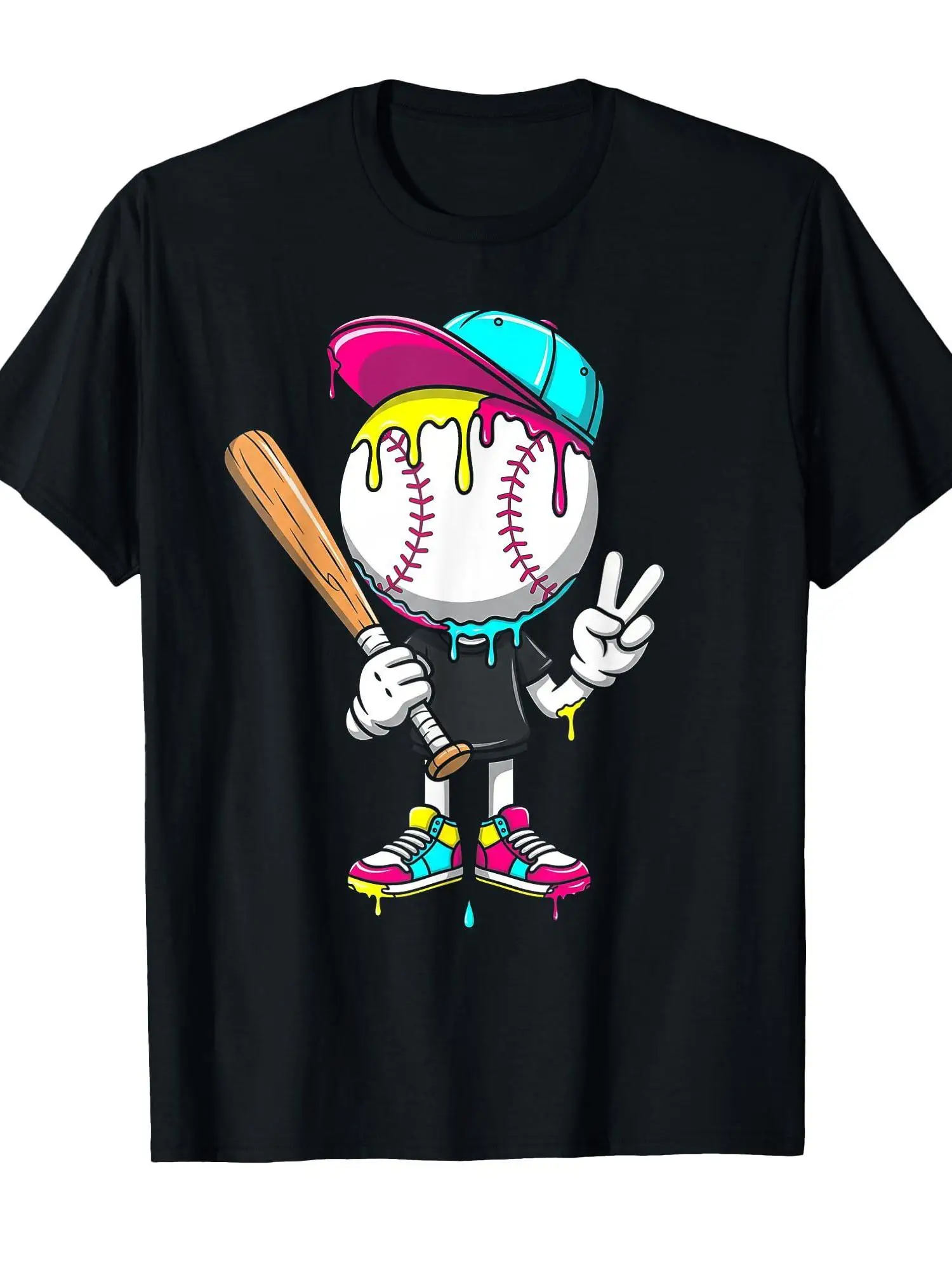Drip Baseball Player Graphic Tee Cool Ice Cream Cartoon Short Sleeve Cotton T-Shirt Streetwear Casual
Drip Baseball Player Graphic Tee Cool Ice Cream Cartoon Short Sleeve Cotton T-Shirt Streetwear Casual