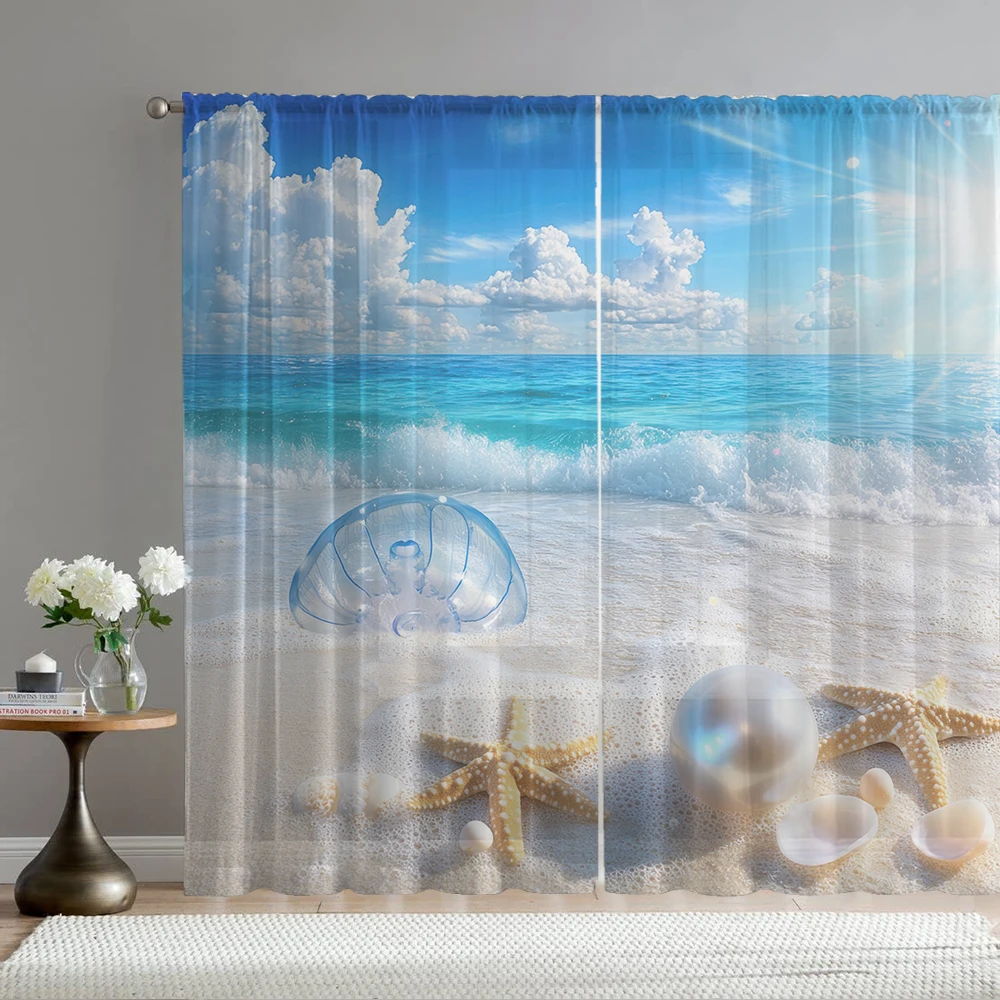 2Pcs Starfish Pearls And Jellyfish Sea View Print Home Decoration Window Screens Suitable For Kitchens, Bedrooms
2Pcs Starfish Pearls And Jellyfish Sea View Print Home Decoration Window Screens Suitable For Kitchens, Bedrooms