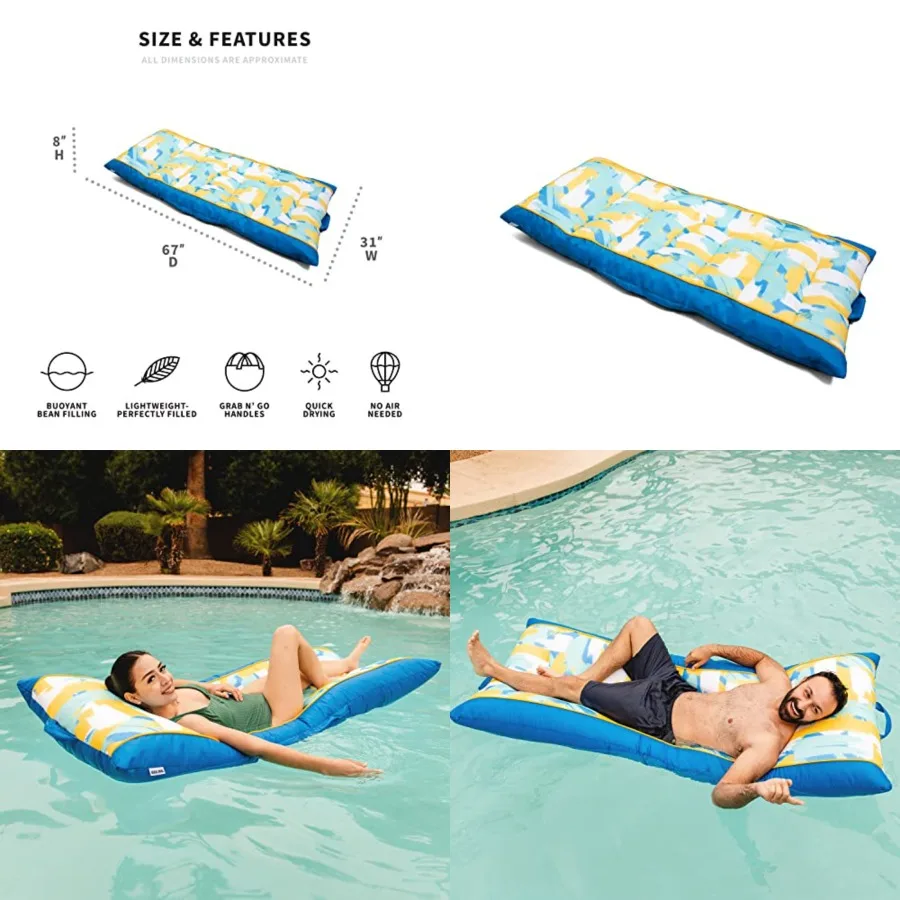 No Inflation Needed Pool with Headrest, Double Sided Mesh, Quick Draining Fabric, 5.5 feet Big
No Inflation Needed Pool with Headrest, Double Sided Mesh, Quick Draining Fabric, 5.5 feet Big