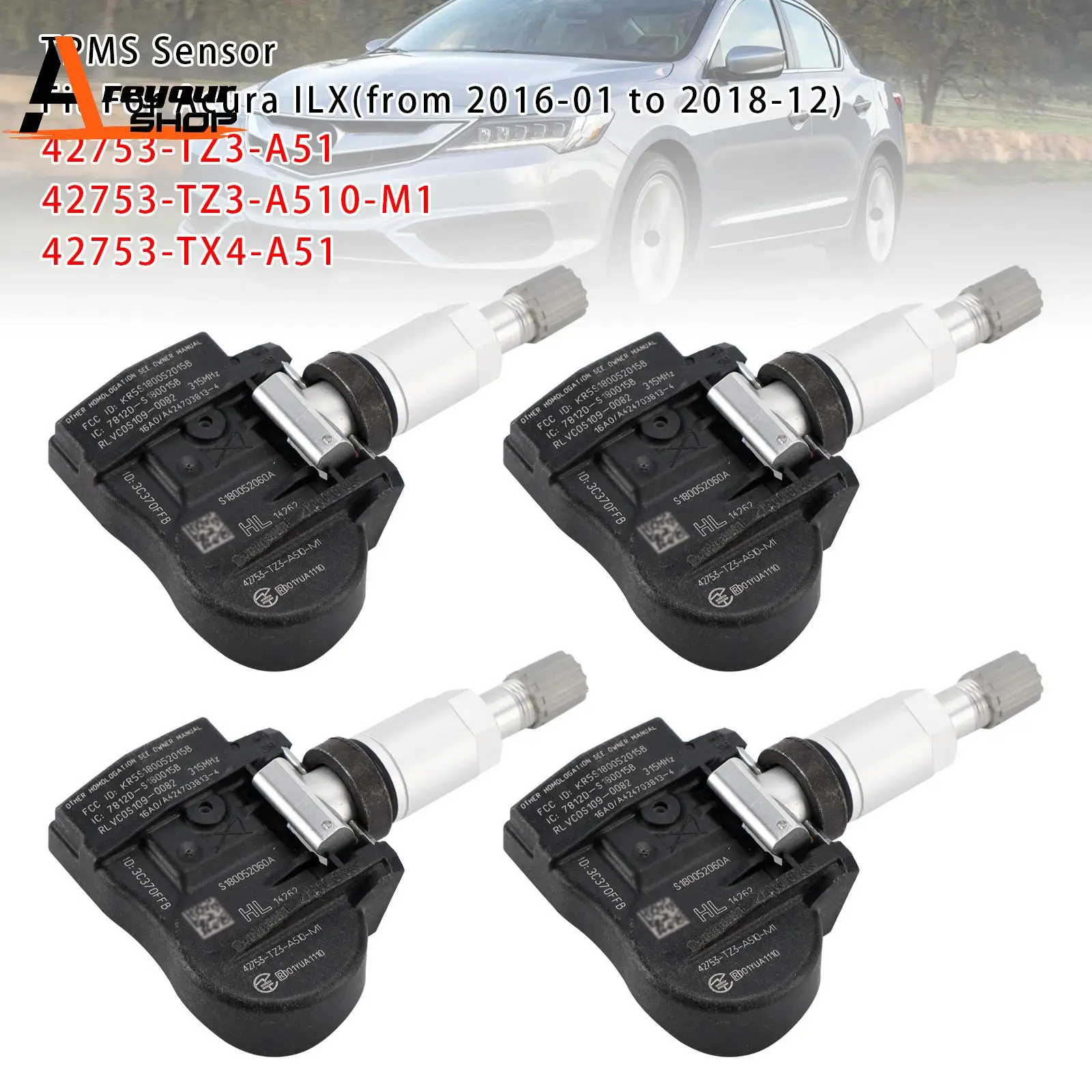 4X датчик давления в шинах TPMS для Acura MDX RDX TLX ILX 42753TZ3A51
4X датчик давления в шинах TPMS для Acura MDX RDX TLX ILX 42753TZ3A51