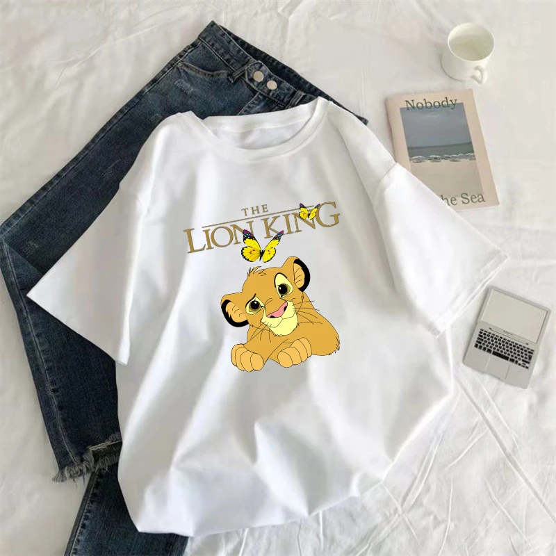 The Lion King Simba Printed T Shirt Cartoon Women Tops Disney Clothes T-shirt Print Short Sleeve T-shirt Men's Harajuku Y2K Tee
The Lion King Simba Printed T Shirt Cartoon Women Tops Disney Clothes T-shirt Print Short Sleeve T-shirt Men's Harajuku Y2K Tee