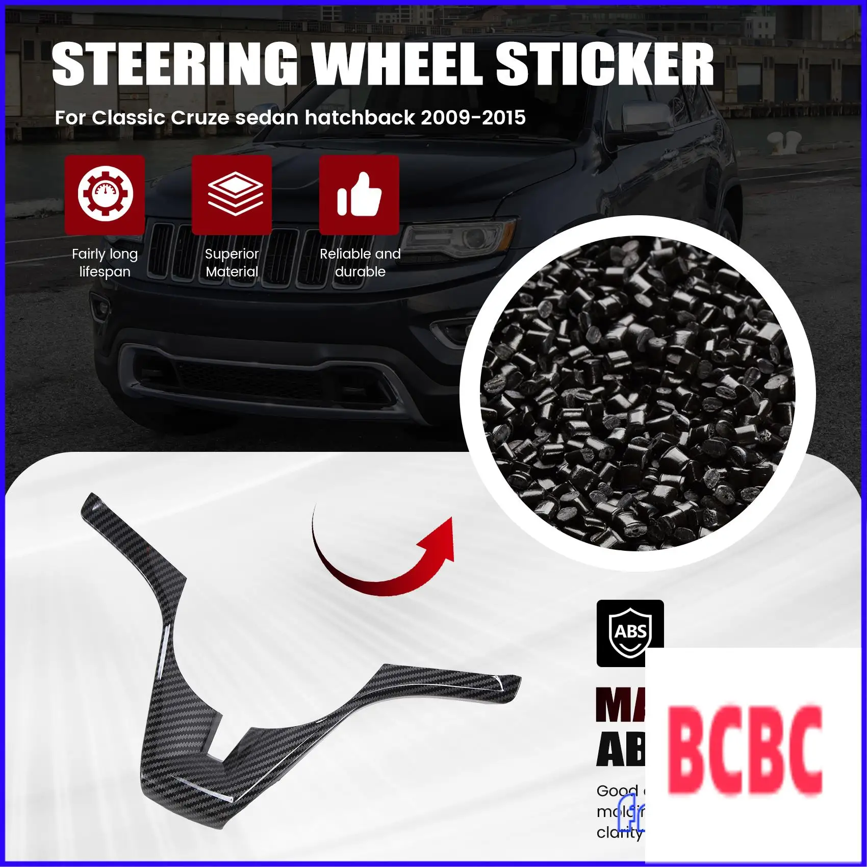 BB-Car Carbon Fiber Interior Steering Wheel Trim For Classic Cruze Sedan Hatchback 2009-2015
BB-Car Carbon Fiber Interior Steering Wheel Trim For Classic Cruze Sedan Hatchback 2009-2015