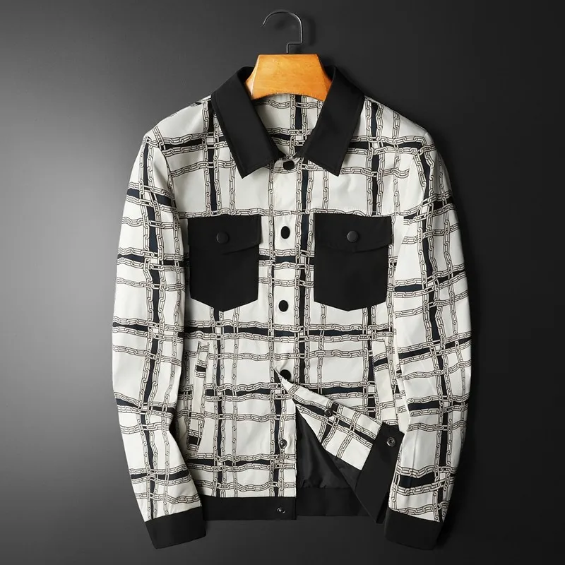 New Autumn Male Jackets Luxury Single Breasted Plaid Mens Jackets And Coats Fashion Slim Fit Two Pockets Man Coats 4XL
New Autumn Male Jackets Luxury Single Breasted Plaid Mens Jackets And Coats Fashion Slim Fit Two Pockets Man Coats 4XL