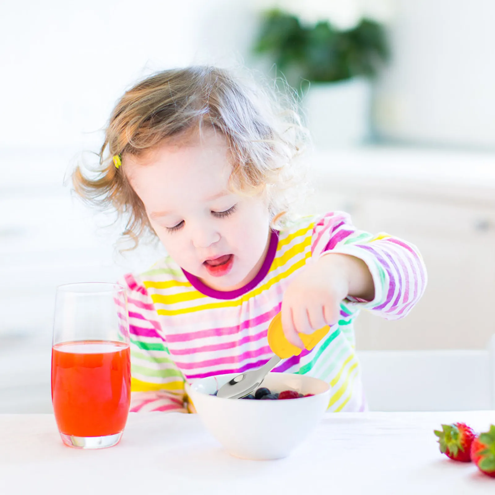 2Pcs Toddler Fork Spoon Set Food-Grade Stainless Steel Silicone Anti-Slip Easy-Clean Cartoon Design Baby Learning Tableware
2Pcs Toddler Fork Spoon Set Food-Grade Stainless Steel Silicone Anti-Slip Easy-Clean Cartoon Design Baby Learning Tableware