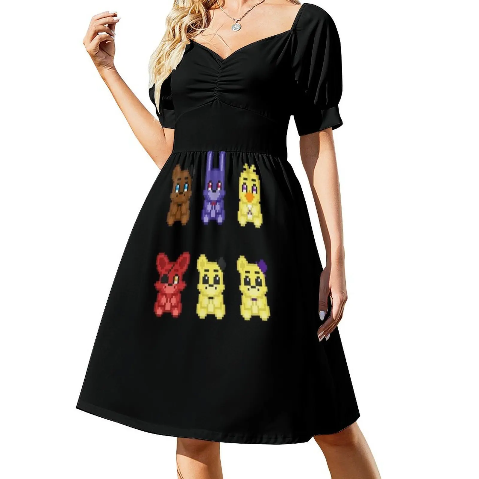 Fnaf 1 упаковка мини-платья в консервативном стиле для женщин, свободное повседневное длинное платье трапециевидной формы Fnaf 1 Fnaf Pack Five Nights At Female
Fnaf 1 упаковка мини-платья в консервативном стиле для женщин, свободное повседневное длинное платье трапециевидной формы Fnaf 1 Fnaf Pack Five Nights At Female