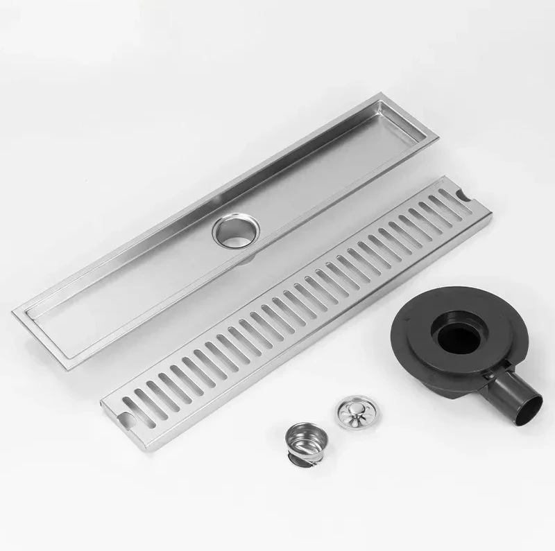 Bathroom 304 stainless steel side drainage and odor proof floor drain, large drainage capacity concealed long floor drain
Bathroom 304 stainless steel side drainage and odor proof floor drain, large drainage capacity concealed long floor drain