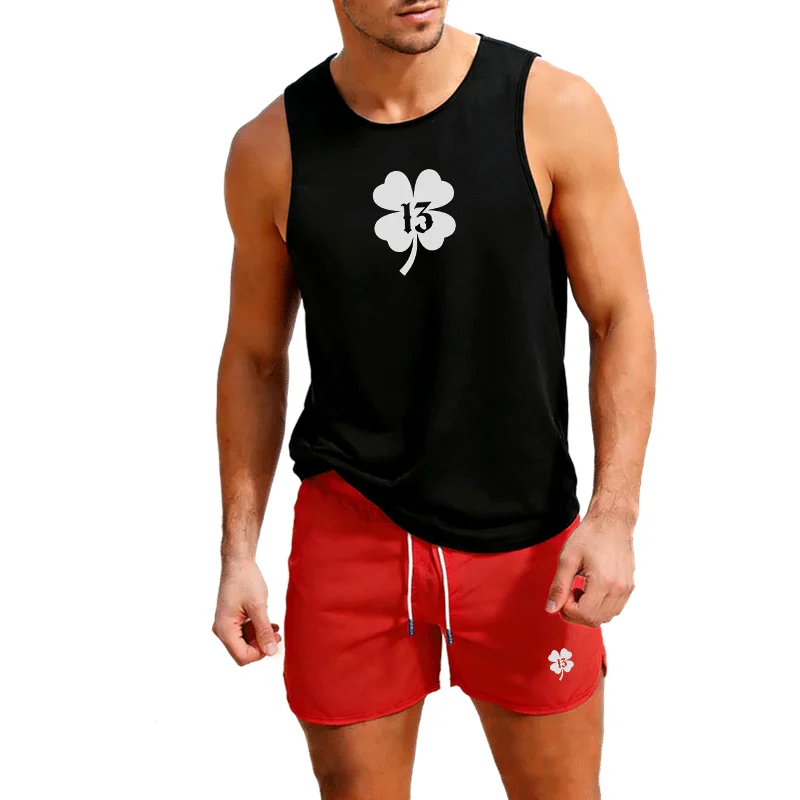 Summer Sleeveless Vest+Beach Shorts Men's 2-piece Casual Trendy Tank Set Outdoor Jogging Basketball Training Sportswear
Summer Sleeveless Vest+Beach Shorts Men's 2-piece Casual Trendy Tank Set Outdoor Jogging Basketball Training Sportswear