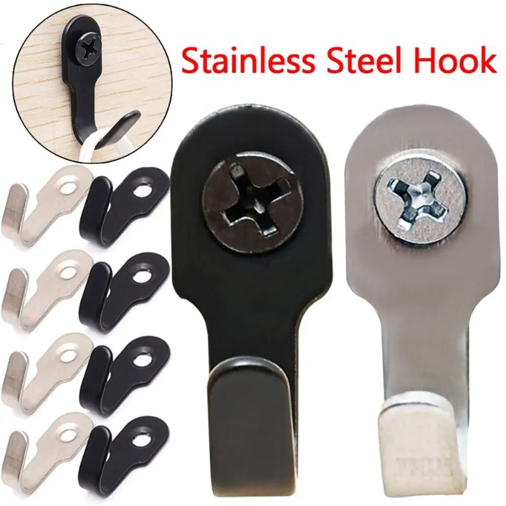 10Pcs with Screw Mini Single Hook Stainless Steel Bathroom Hardware Items Key Rack J-shaped Kitchen Accessories
10Pcs with Screw Mini Single Hook Stainless Steel Bathroom Hardware Items Key Rack J-shaped Kitchen Accessories