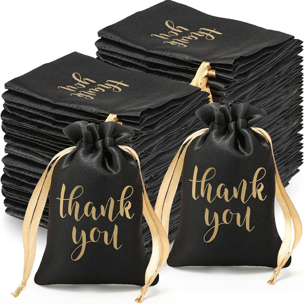 50pcs/Lot 10*15cm Thank you Gift Bag Satin Silk Draw String Pouch Thanksgiving Day Wedding Favors Bags Custom Logo Print
50pcs/Lot 10*15cm Thank you Gift Bag Satin Silk Draw String Pouch Thanksgiving Day Wedding Favors Bags Custom Logo Print