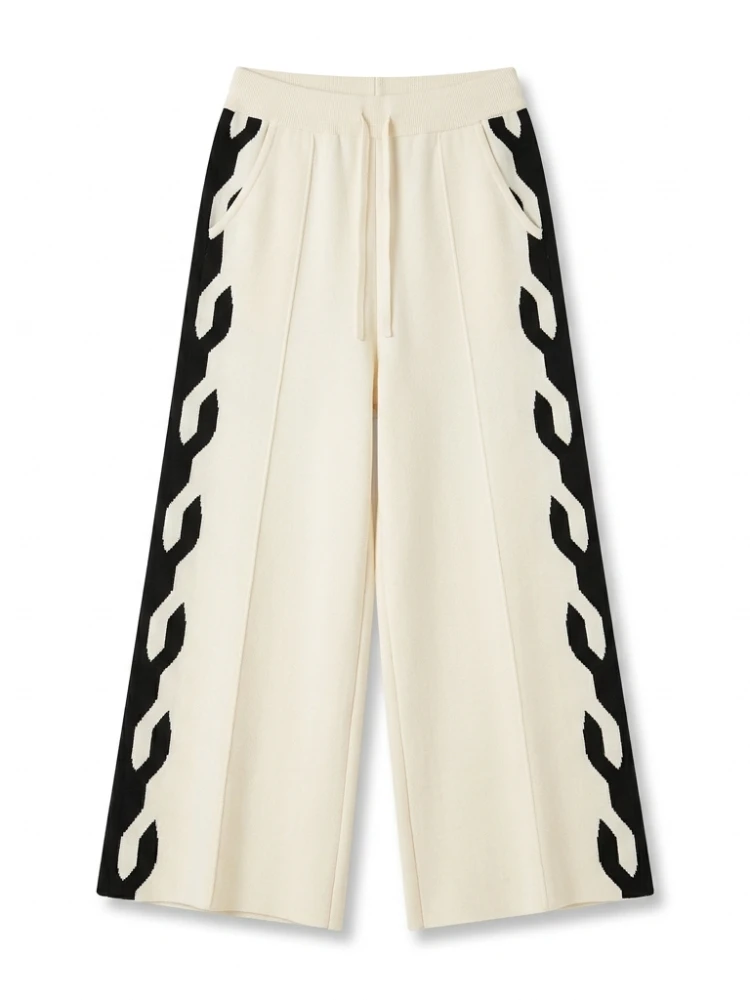 Bonboho Women's Knit Culottes Black & White Wave Pattern Wide Leg Cropped Trousers for Holiday 2026 Fashion Matching Pants
Bonboho Women's Knit Culottes Black & White Wave Pattern Wide Leg Cropped Trousers for Holiday 2026 Fashion Matching Pants