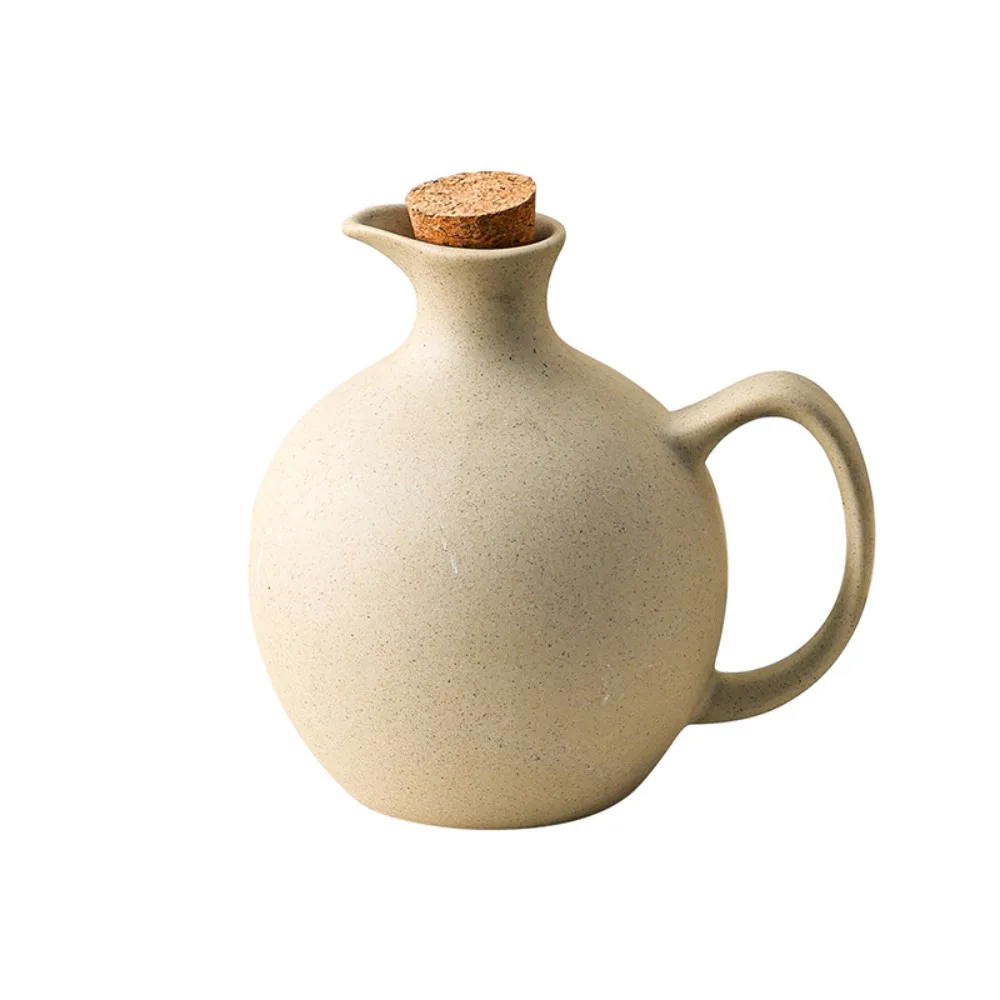 Simple Coarse Pottery Japanese Style Minimalist Oil Pot Vintage Matte Olive Oil Kettle Beige Oil Bottle Restaurant
Simple Coarse Pottery Japanese Style Minimalist Oil Pot Vintage Matte Olive Oil Kettle Beige Oil Bottle Restaurant