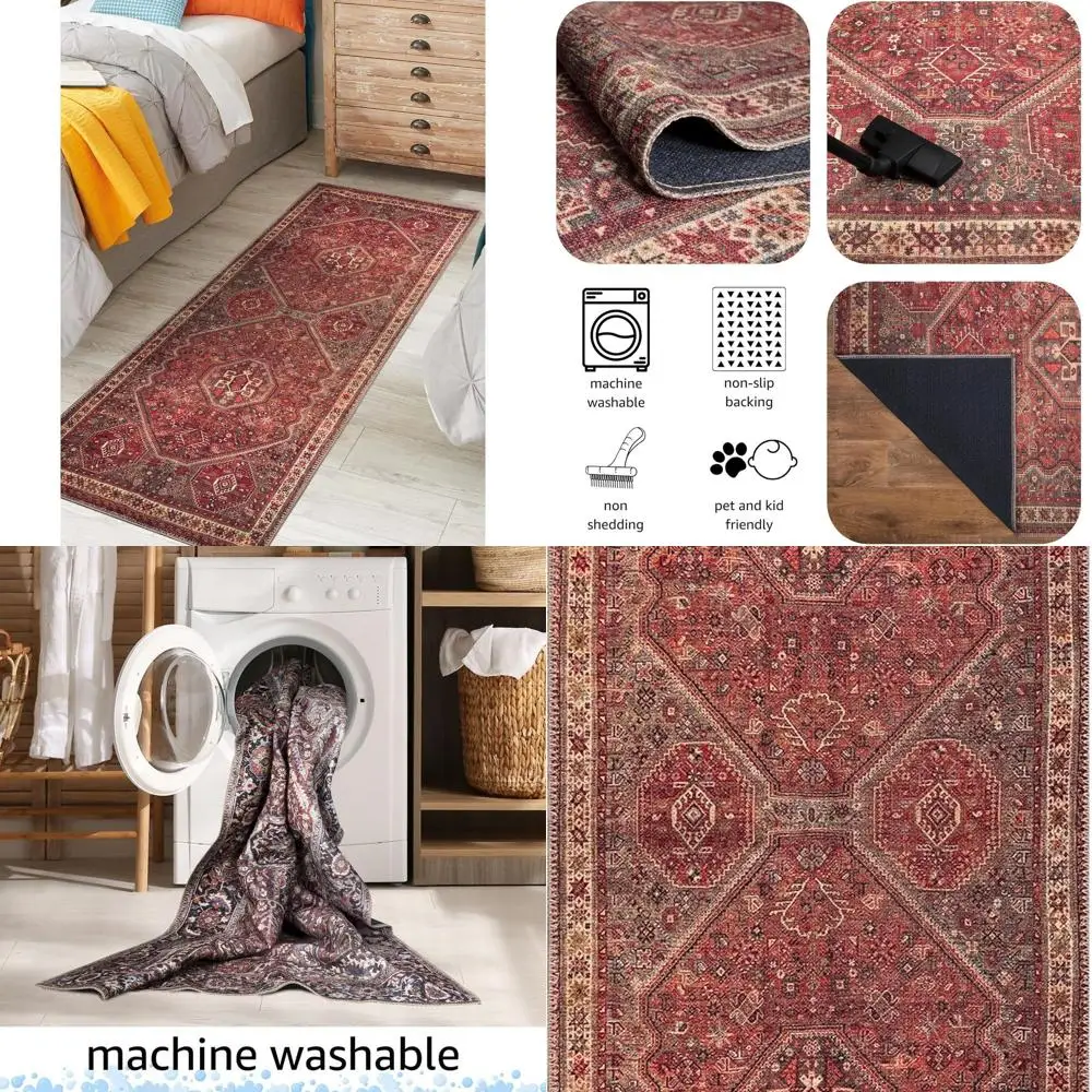 2x7 Foot Non-Slip Machine Washable Runner Rug, Perfect for Hallways, Kitchens, and More
2x7 Foot Non-Slip Machine Washable Runner Rug, Perfect for Hallways, Kitchens, and More
