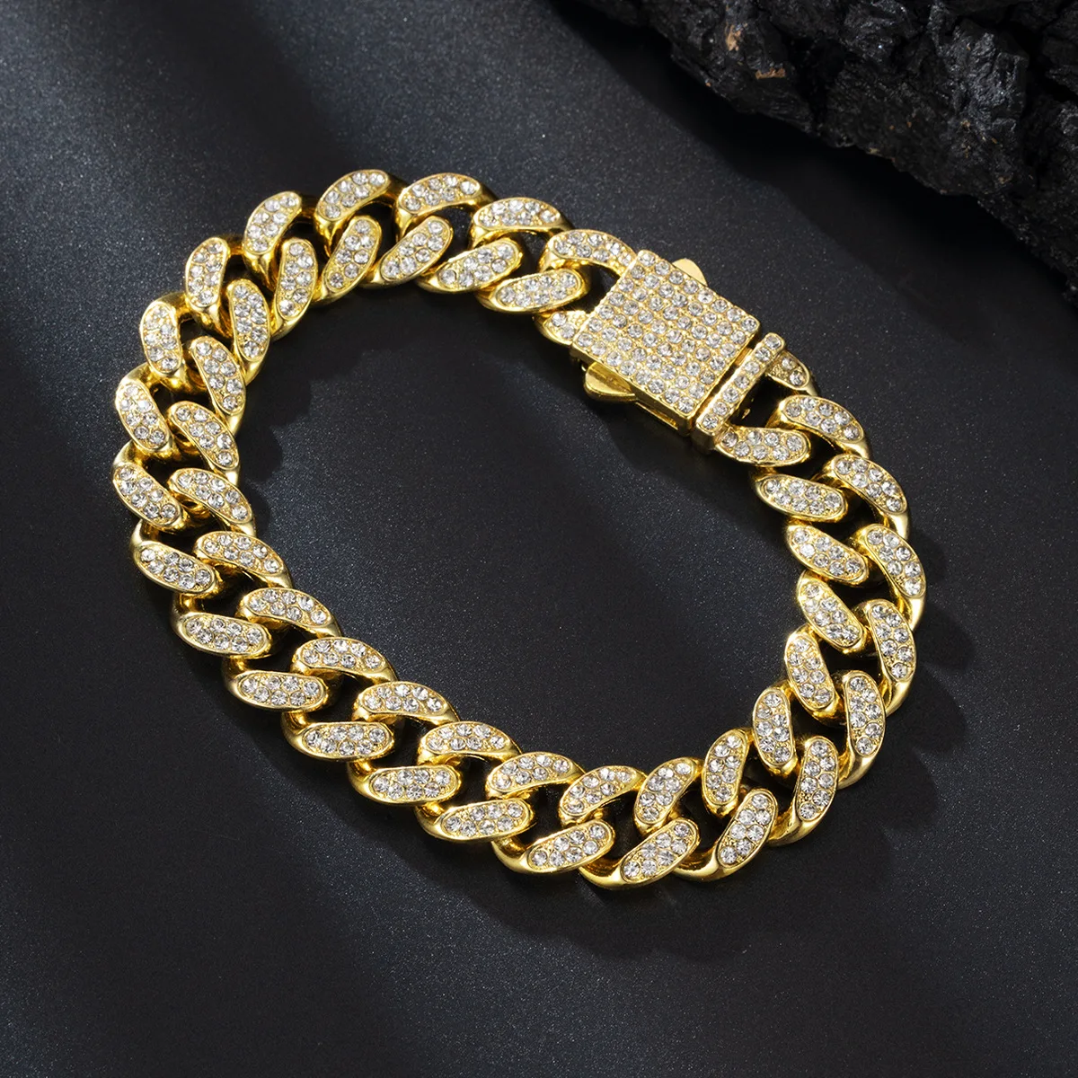 Unisex Best-Selling Classic 13mm Full Rhinestones Cuban Link Necklace Bracelet, Spring Buckle Design for Hip-Hop Street Gifts
Unisex Best-Selling Classic 13mm Full Rhinestones Cuban Link Necklace Bracelet, Spring Buckle Design for Hip-Hop Street Gifts