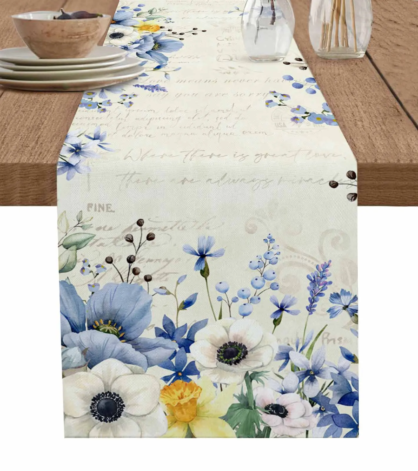 Retro Flower Plant Leaves Linen Table Runners Kitchen Table Decoration Accessories Dining Table Runner Wedding Party Supplies
Retro Flower Plant Leaves Linen Table Runners Kitchen Table Decoration Accessories Dining Table Runner Wedding Party Supplies