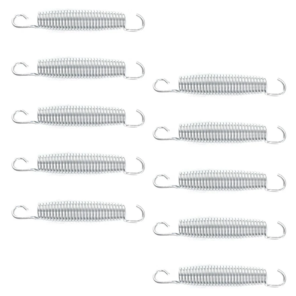 10pcs Trampoline Spring Heavy Duty Stainless Steel Tension Springs Replacement Fitness Accessories Anti Rust Long Lasting 
10pcs Trampoline Spring Heavy Duty Stainless Steel Tension Springs Replacement Fitness Accessories Anti Rust Long Lasting