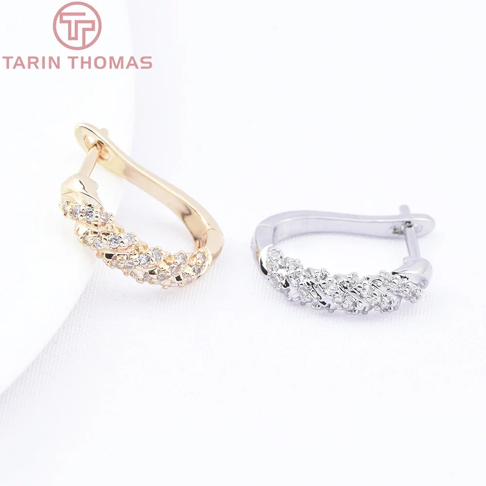 (6175) 4PCS 14x15MM 24K Gold Color Brass with Zircon Diagonal Symmetrical Earrings Hoop High Quality Jewelry Making Findings
(6175) 4PCS 14x15MM 24K Gold Color Brass with Zircon Diagonal Symmetrical Earrings Hoop High Quality Jewelry Making Findings