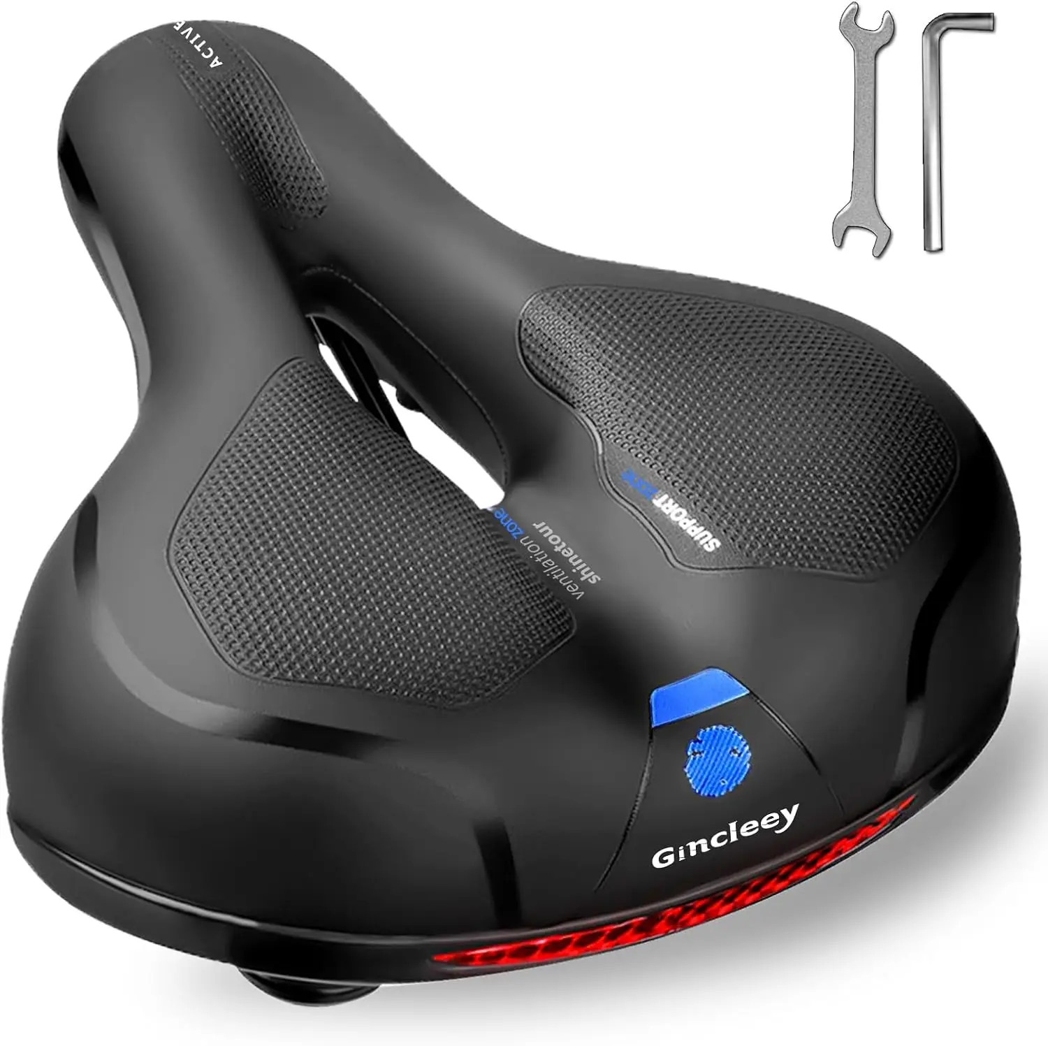 Comfort Bike Seat for Women Men,Wide Bicycle Saddle Replacement Memory Foam Padded Soft Bike Cushion with Dual Shock Absorbing U
Comfort Bike Seat for Women Men,Wide Bicycle Saddle Replacement Memory Foam Padded Soft Bike Cushion with Dual Shock Absorbing U